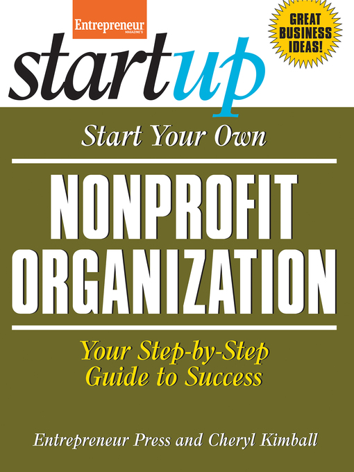Title details for Start Your Own Nonprofit Organization by Cheryl Kimball - Available